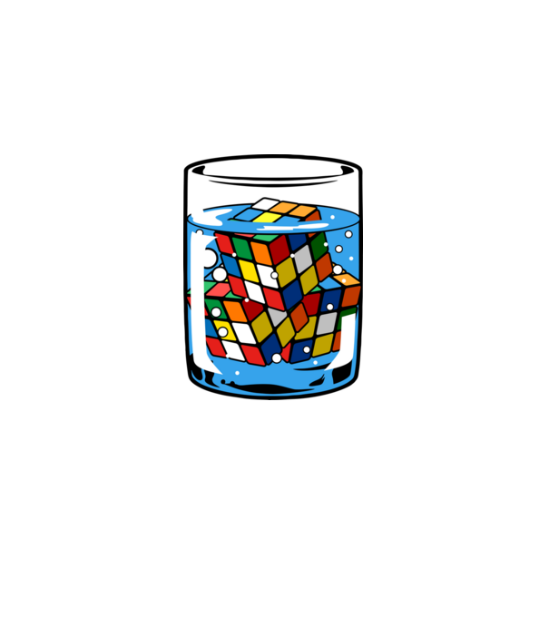 Rubik Ice model albastru deschis pe tricou