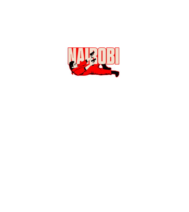 nairobi la casa de papel model negru pe tricou