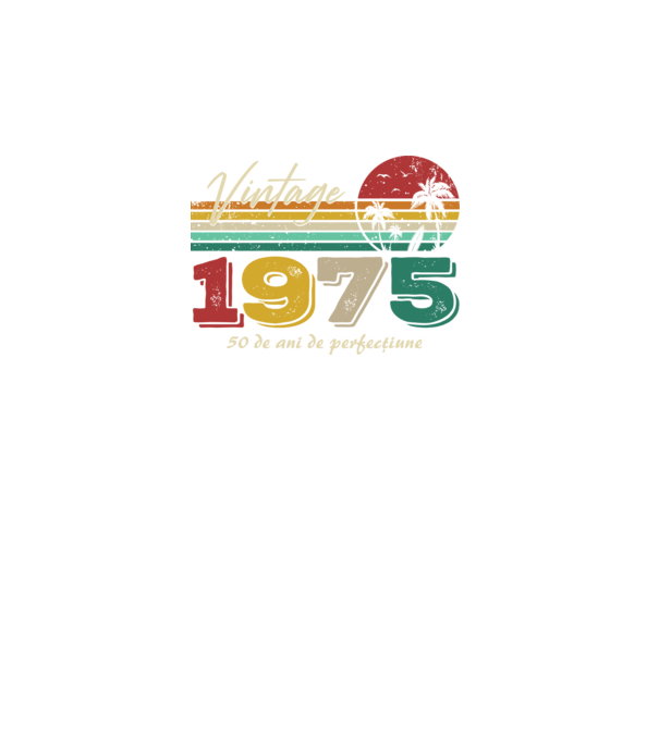 VINTAGE 1975 model negru pe tricou