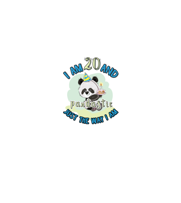 PANDASTIC 20 model alb pe tricou