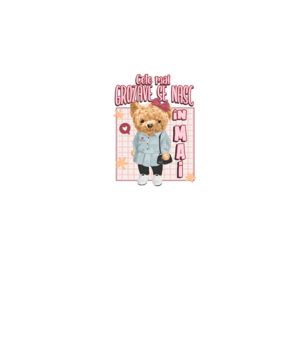 Teddy cele cool girl MAI model alb pe tricou