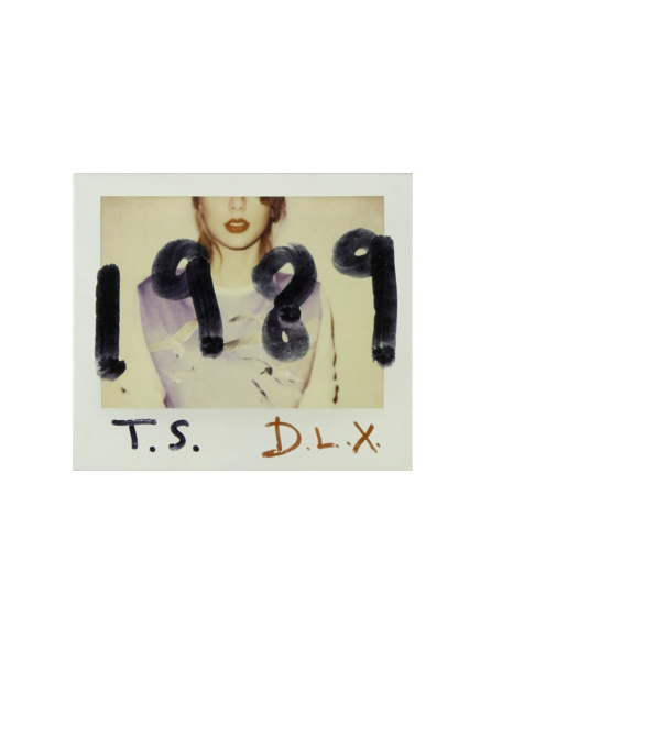 Taylor Swift polaroid model albastru deschis pe tricou