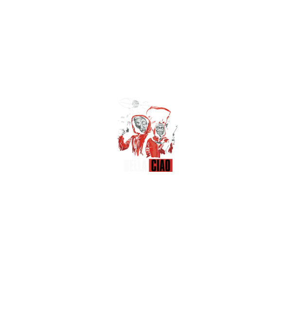 bella ciao money heist model negru pe tricou