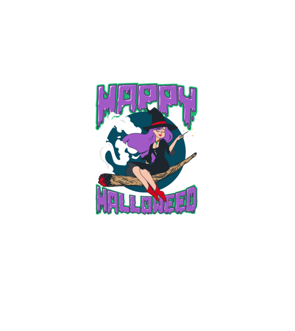 Happy Halloweed model negru pe tricou