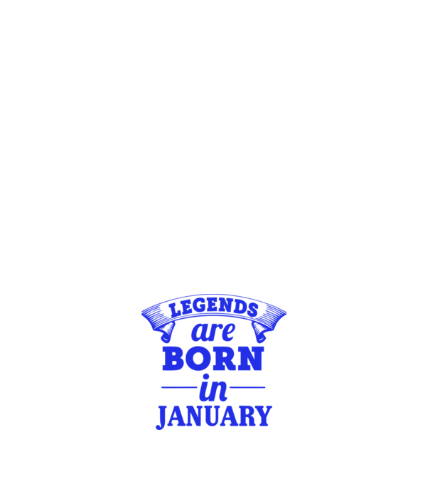 Legends are born in January model alb pe tricou
