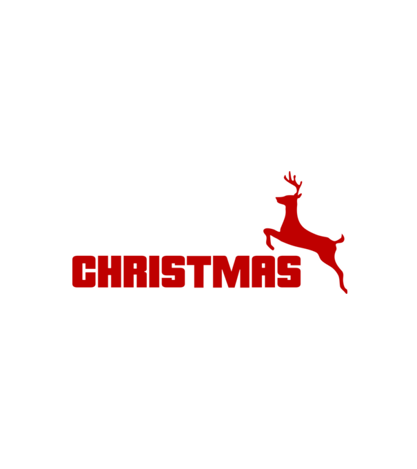 Christmas logo model negru pe tricou