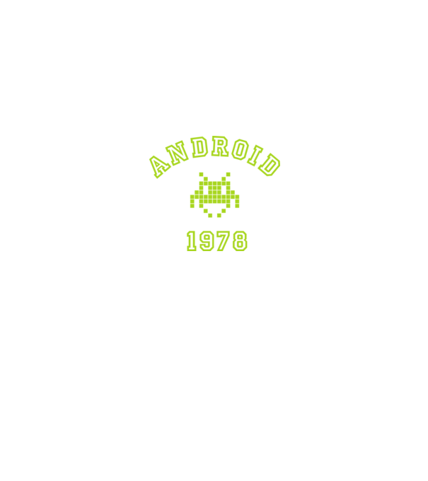 android model negru pe tricou