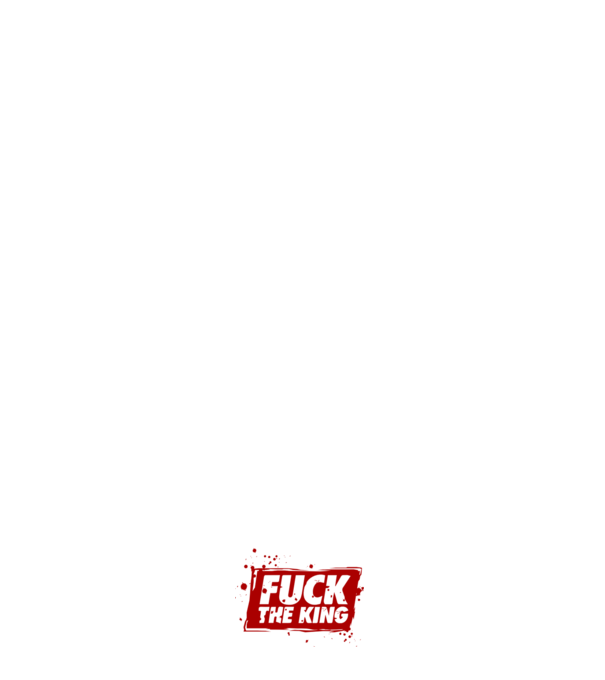 Fuck the king model albastru închis pe tricou