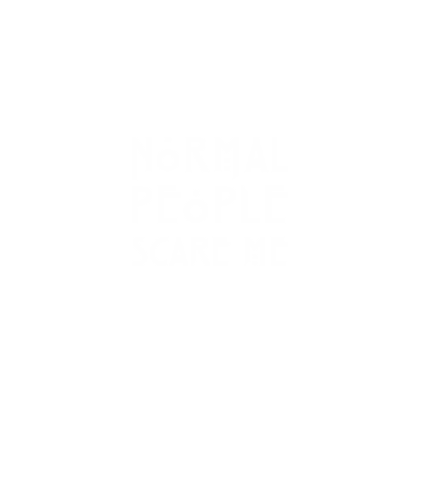 Normal people scare me model negru pe tricou