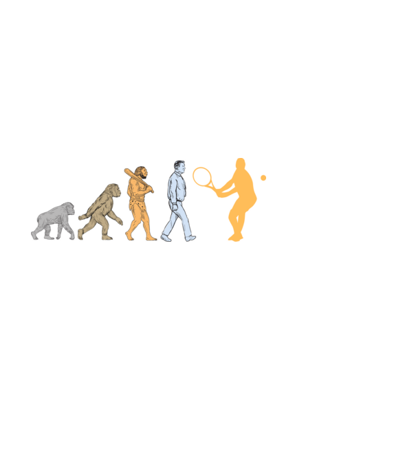 Tennis evolution model alb pe tricou