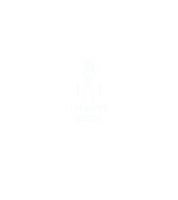 WEDNESDAY Happy inside model negru pe tricou