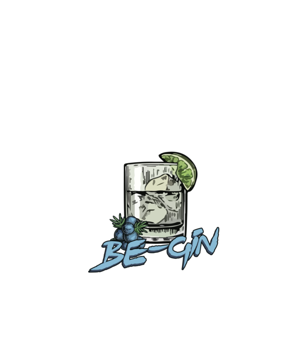 Let the fun be gin model negru pe tricou