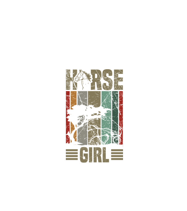 Horse girl model negru pe tricou
