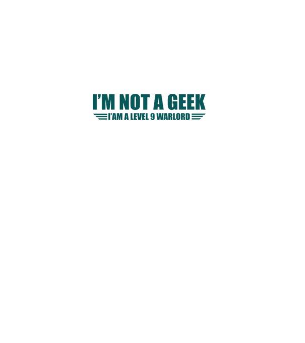 'I''m not a geek' model alb pe tricou
