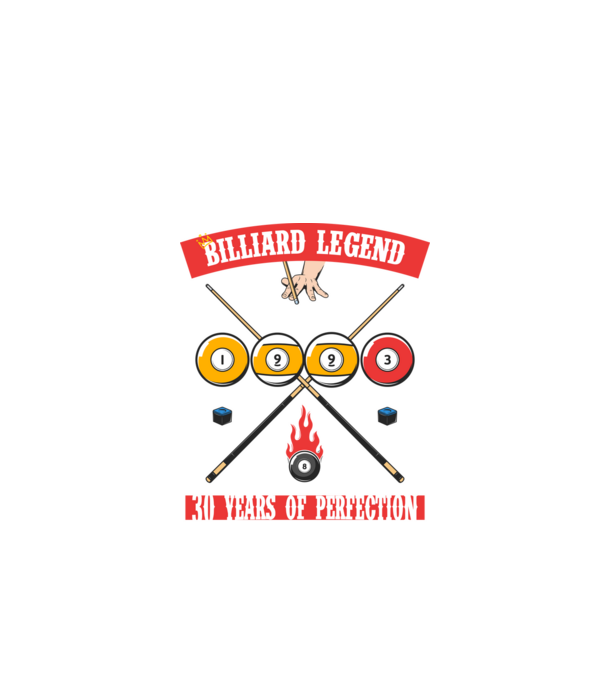Billiard legend born in 1993 model negru pe tricou