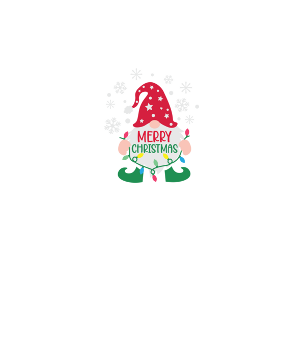 Merry christmas gnome model turcoaz pe tricou