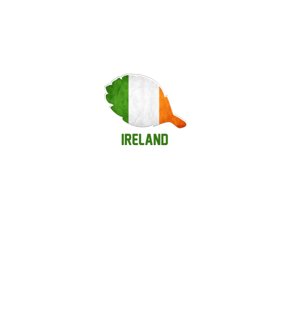 Steag irlandez model alb pe tricou