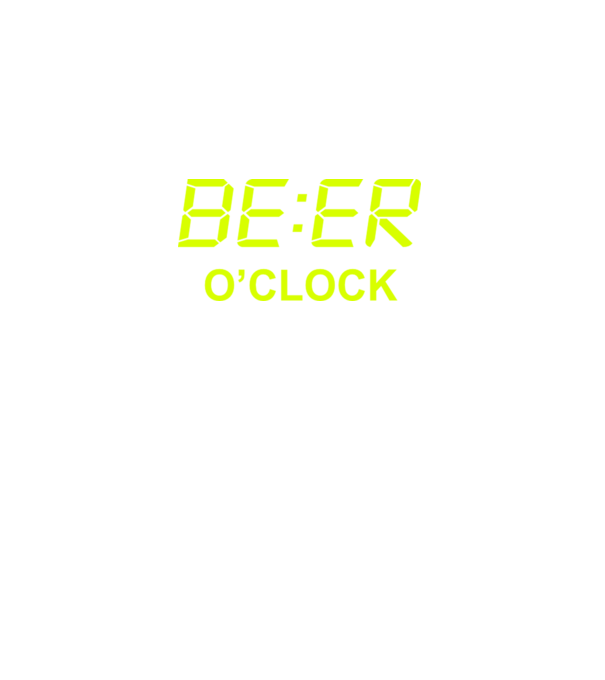 'Beer o'' clock' model negru pe tricou