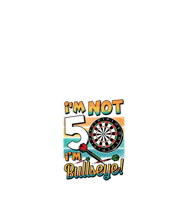 Darts Birthday 50 years old model alb pe tricou