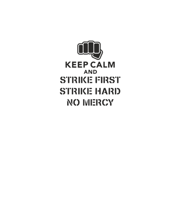 Keep calm and strike first cobra kai model alb pe tricou
