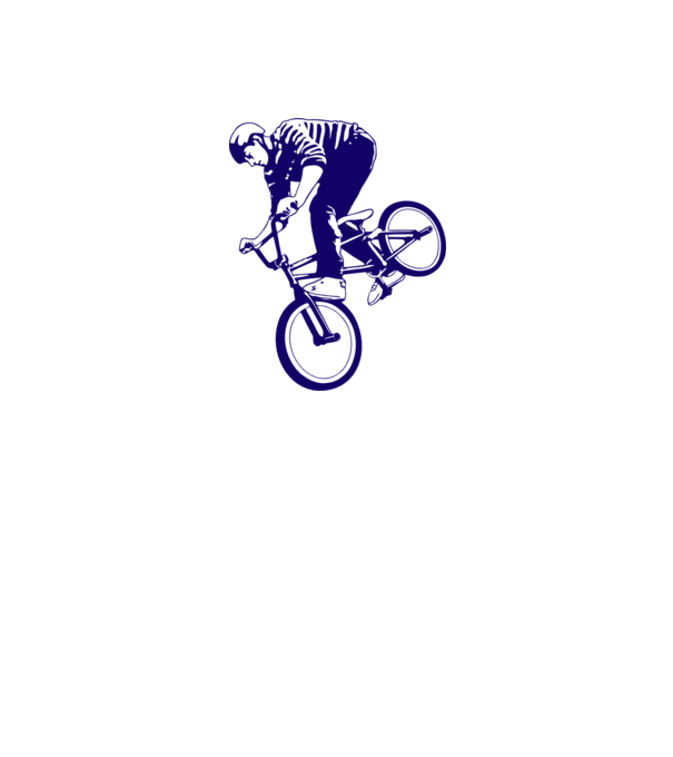 BMX stunt model gri pe tricou