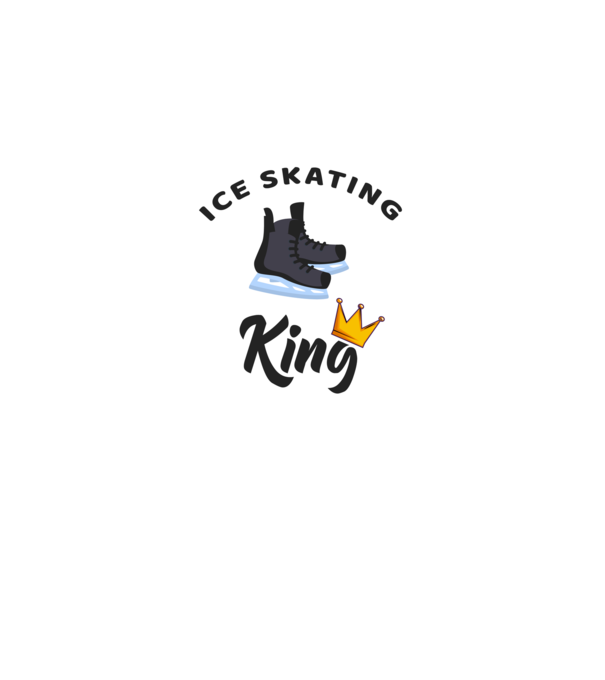 Ice skatin King model negru pe tricou