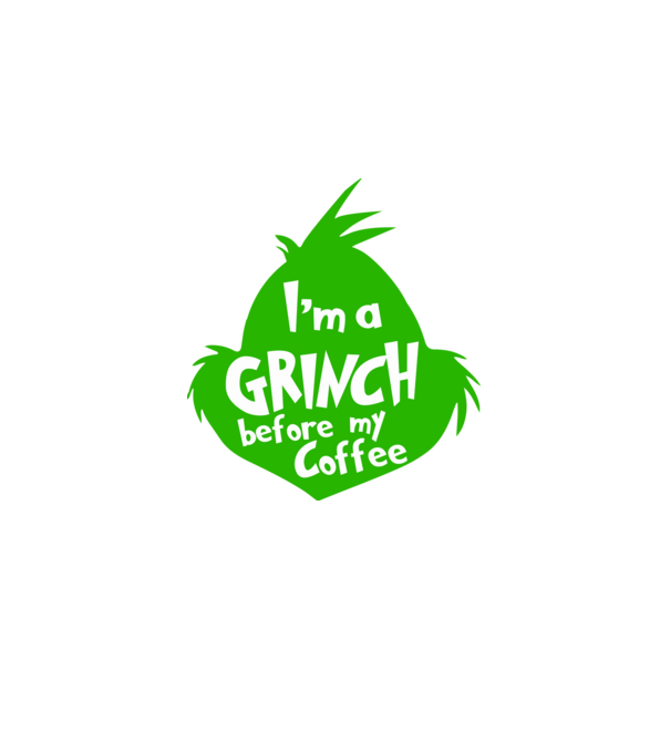 Grinch before coffee model negru pe tricou