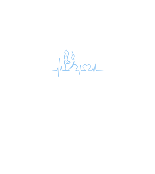 Inimă Yoga model alb pe tricou