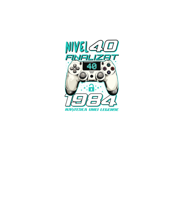 Nivel finalizat 40 1985 model negru pe tricou