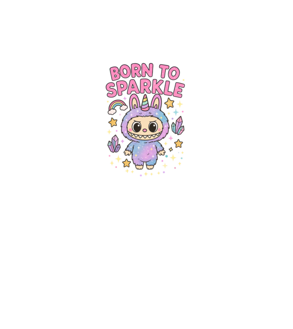 Born to sparkle model negru pe tricou