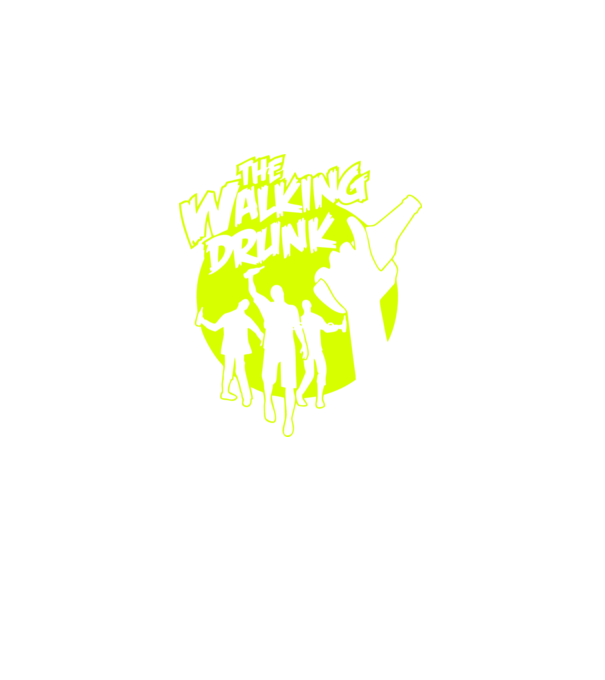 Walking Drunk model negru pe tricou
