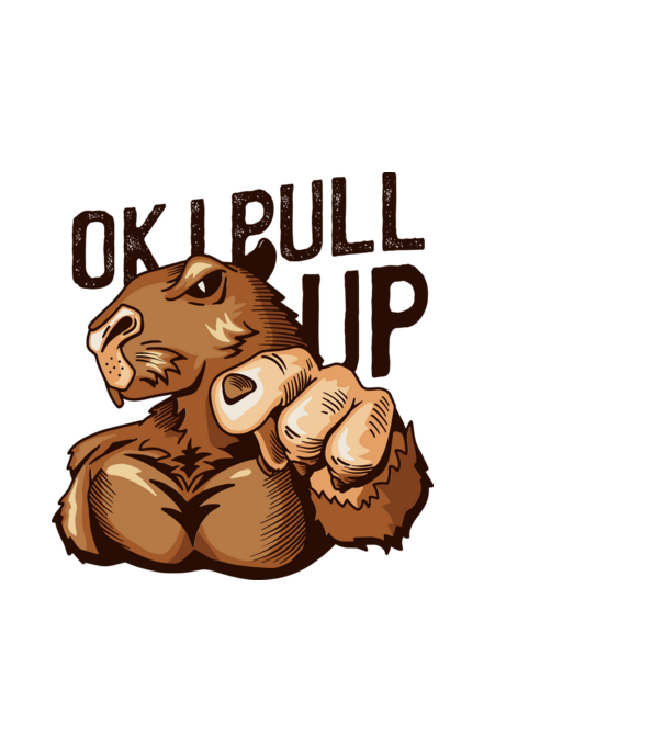 Muscular Capybara - capibară model albastru deschis pe tricou