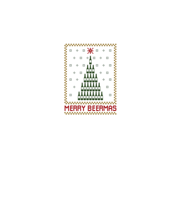 Merry Beermas model negru pe tricou