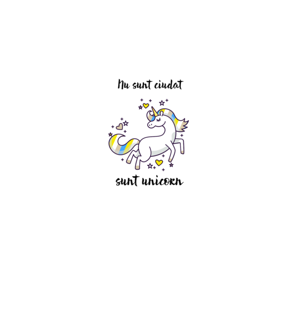 Nu sunt ciudat - sunt unicorn model gri pe tricou