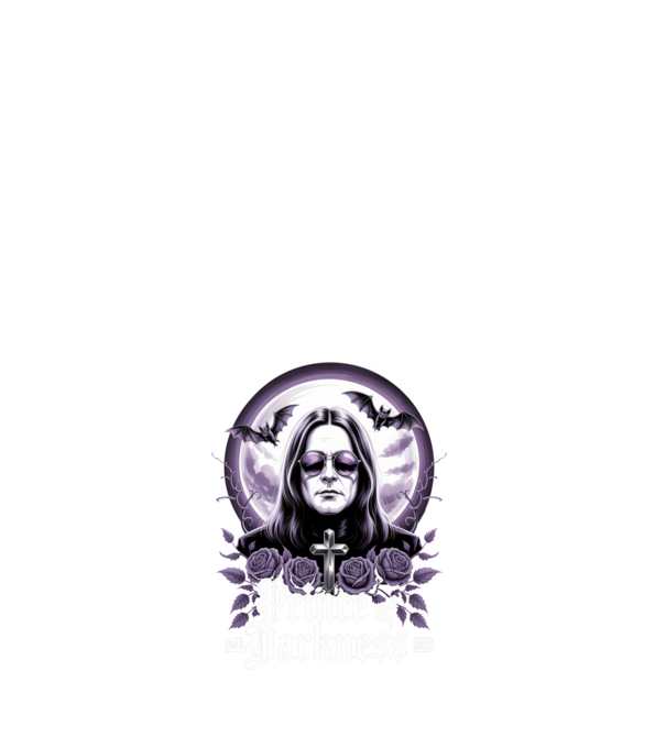 Prince of Darkness model alb pe tricou