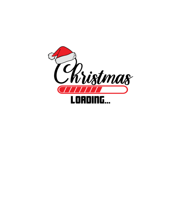 Christmas is loading model alb pe tricou