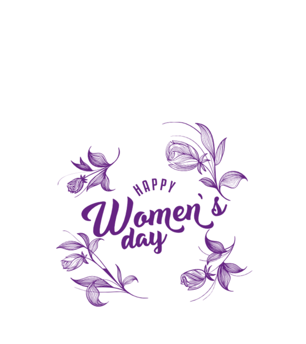 'Happy women''s day' model alb pe tricou