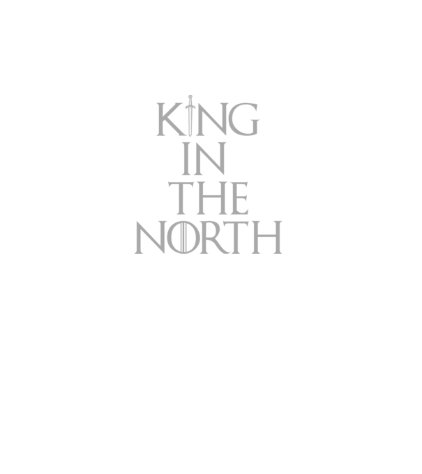 King in the North model gri închis pe tricou
