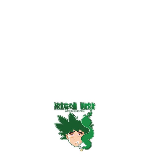 dragon herb smoke model negru pe tricou