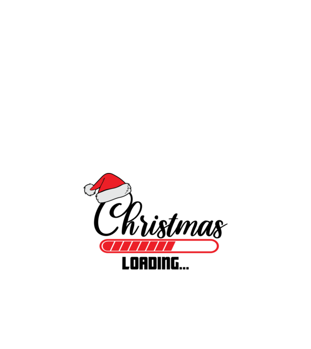 Christmas is loading model alb pe tricou