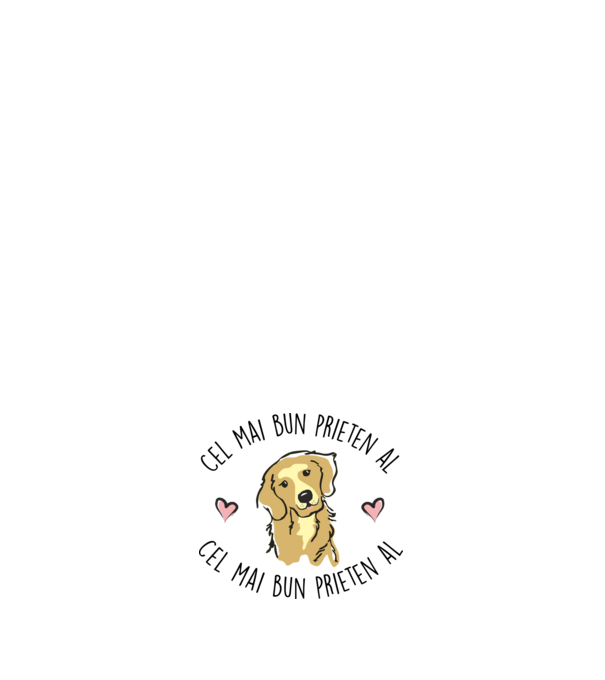 Cel mai bun prieten al meu este un golden retriever model alb pe tricou