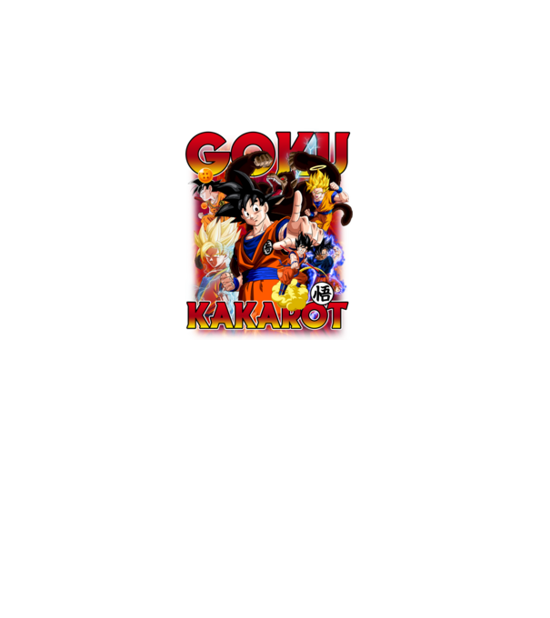 goku dragonball model negru pe tricou