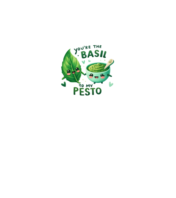 Basil to my Pesto model alb pe tricou