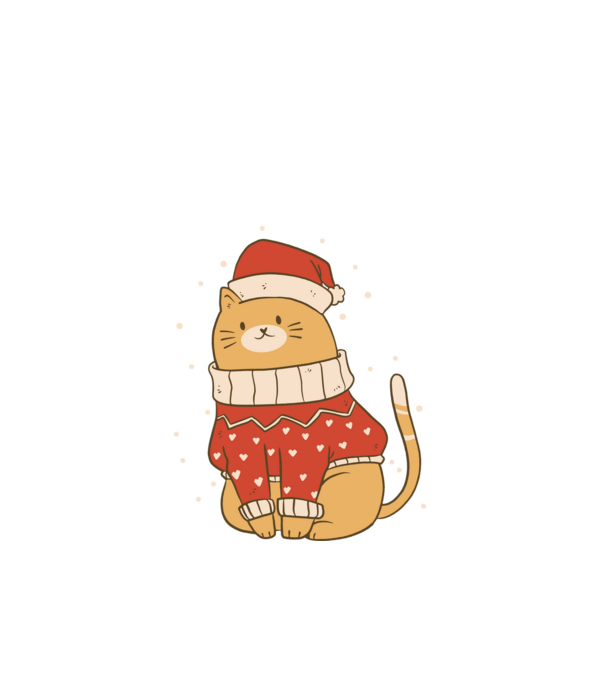Christmas cat model negru pe tricou