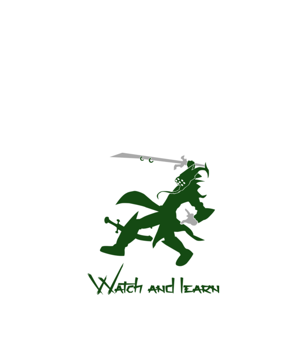 Watch and learn model alb pe tricou