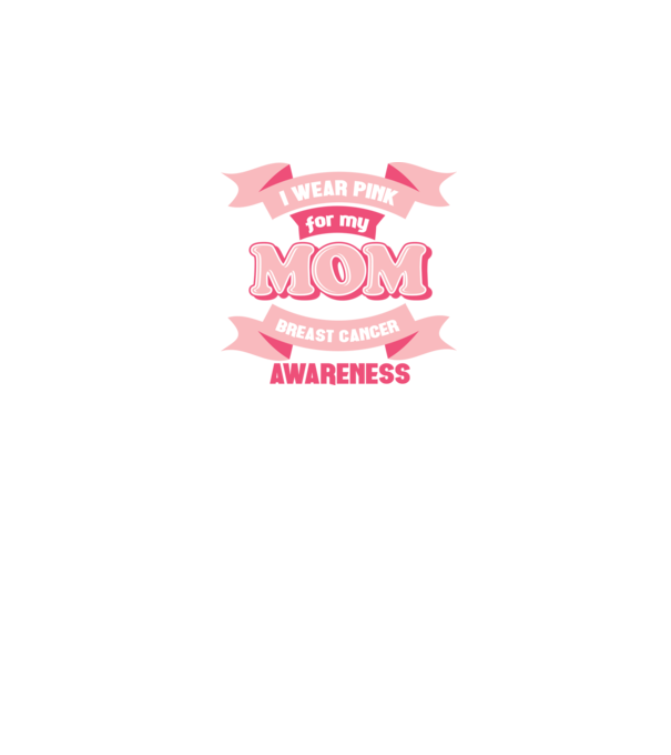 I wear pink for my mom model negru pe tricou