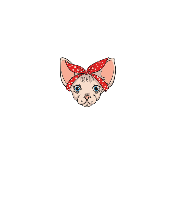 sphynx mom model negru pe tricou