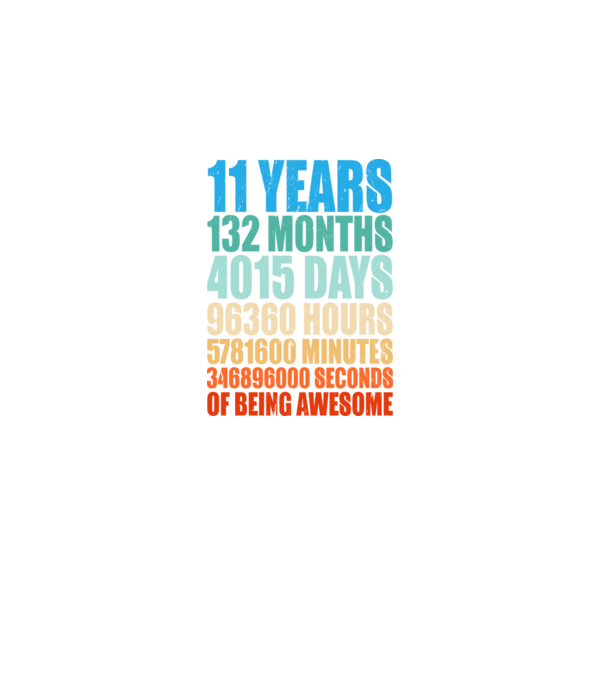 11 years of being awesome model negru pe tricou