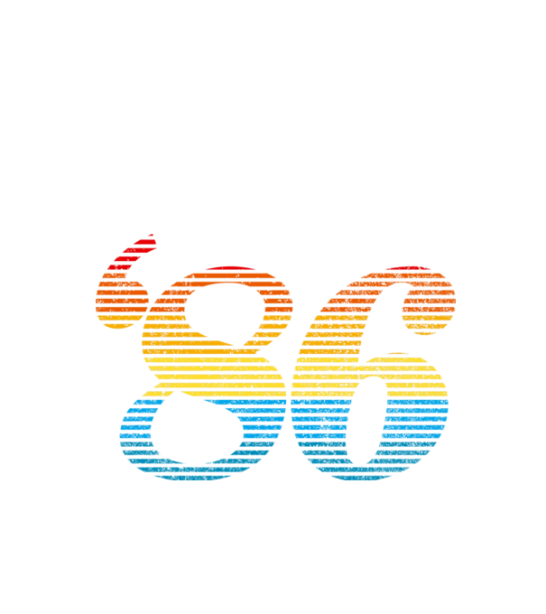 Retro Birthday 1986 model alb pe tricou