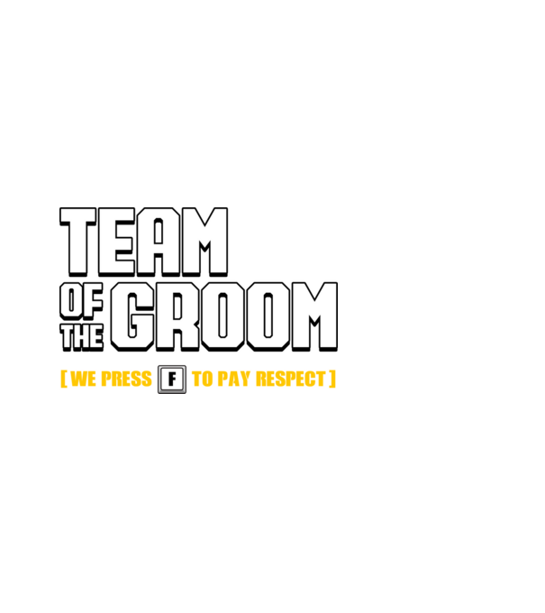 Team of the Groom model negru pe tricou
